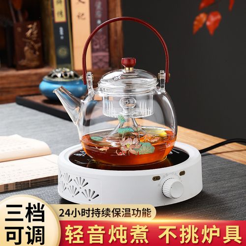 0万个工厂直销耐热玻璃煮茶壶侧把烧水分茶杯高把电陶炉加热泡茶壶